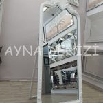 Princess White Model Beyaz Renk Ayaklı Boy Aynası-14