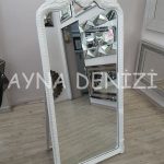 Princess White Model Beyaz Renk Ayaklı Boy Aynası-15