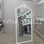 Princess White Model Beyaz Renk Ayaklı Boy Aynası-2