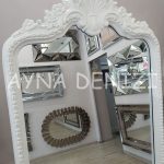 Princess White Model Beyaz Renk Ayaklı Boy Aynası-46