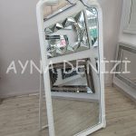 Princess White Model Beyaz Renk Ayaklı Boy Aynası-5
