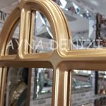 Massa Model Altın Renk Dekoratif Pencere Ayna-19