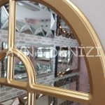 Massa Model Altın Renk Dekoratif Pencere Ayna-20