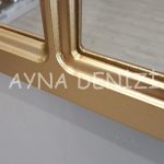 Massa Model Altın Renk Dekoratif Pencere Ayna-22