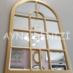 Massa Model Altın Renk Dekoratif Pencere Ayna-8