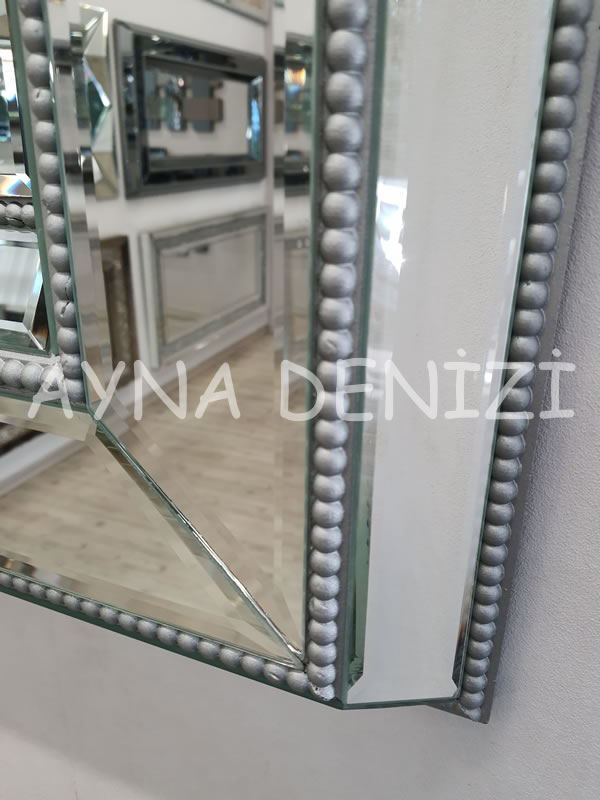 Bead Small Silver Model Modern Ayna | Ayna Denizi