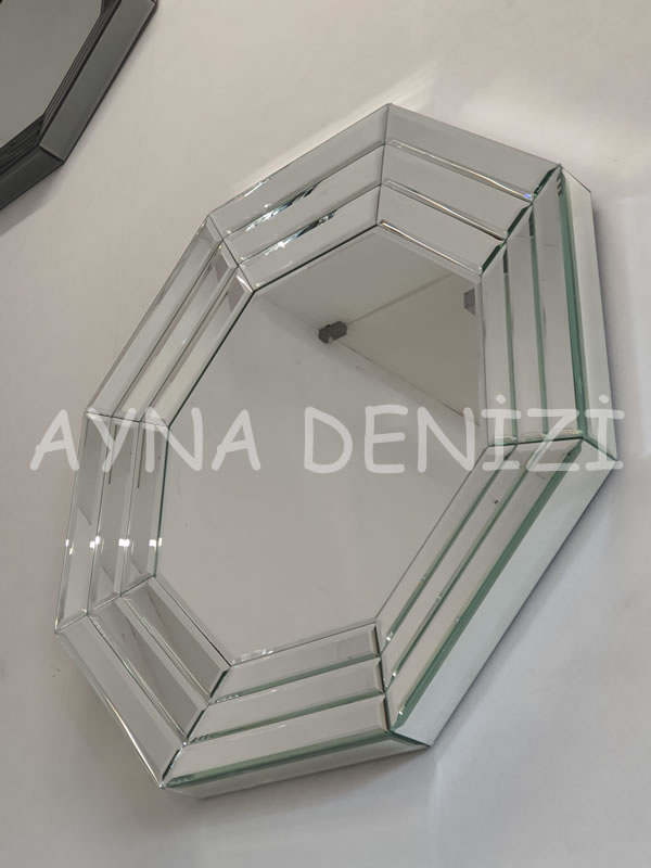 Angled Small Silver Modern Ayna | Ayna Denizi