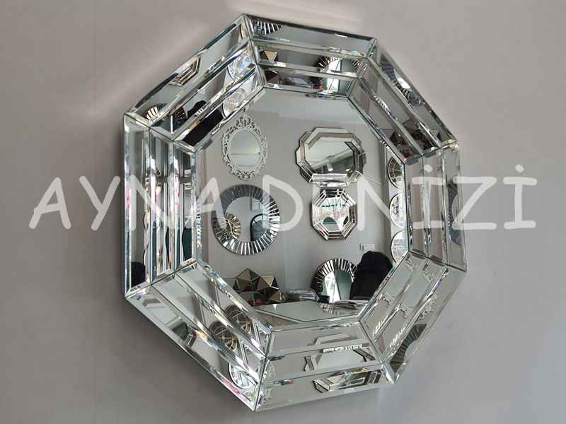 Angled Small Silver Modern Ayna | Ayna Denizi