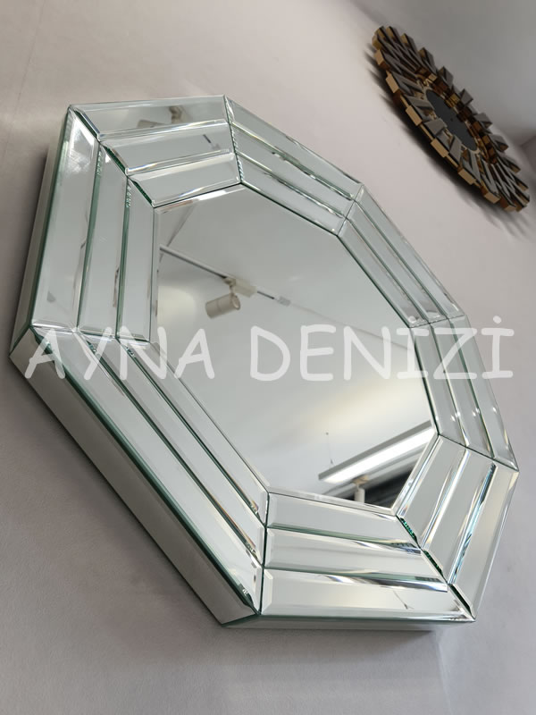 Angled Small Silver Modern Ayna | Ayna Denizi