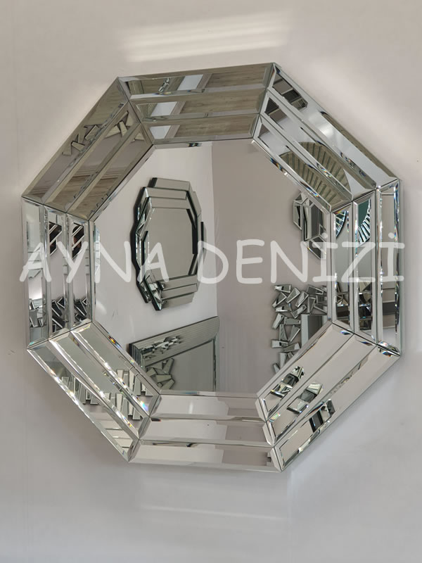 Angled Small Silver Modern Ayna | Ayna Denizi